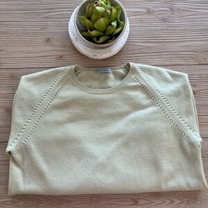 Malo 100 Percent Cashmere Celery Green Sweater Made in Italy Size Large